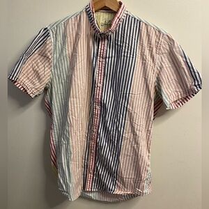 CP Company Multicolor Shortsleeve Striped Button Down Shirt